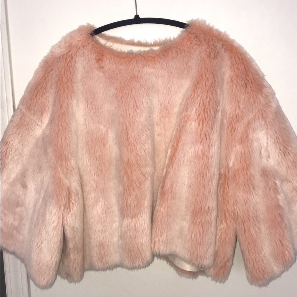 Faux fur crop top